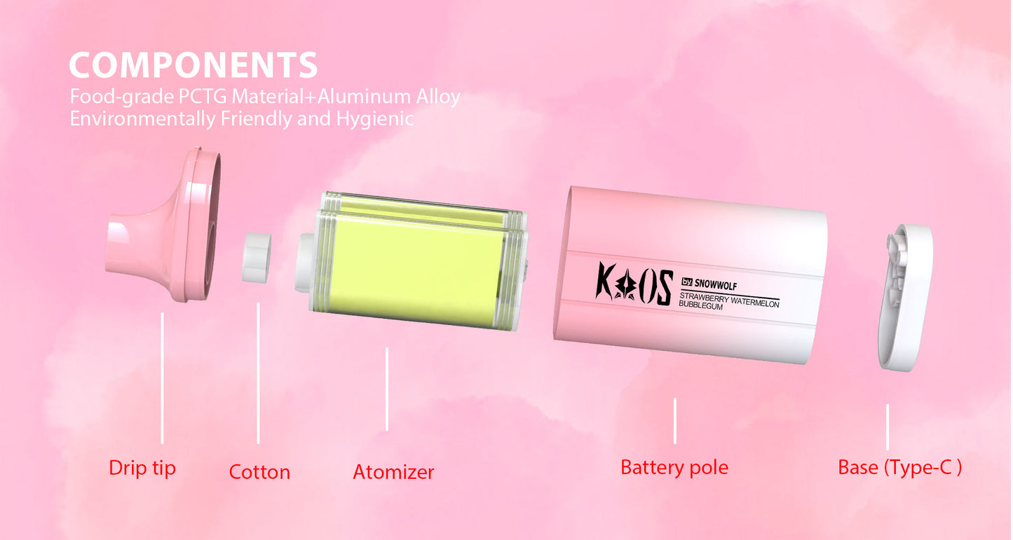 Kaos components vape 6000 puffs snowwolf