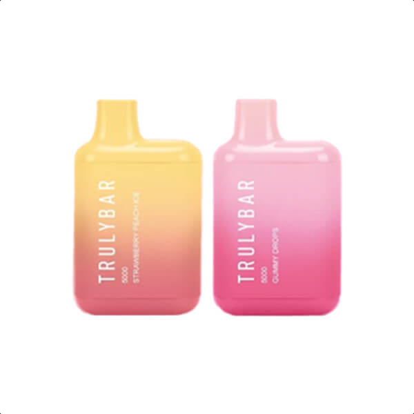 Truly Bar 5000 Puffs Disposable Vape 13mL Best Flavors Strawberry Peach Ice Gummy Drops