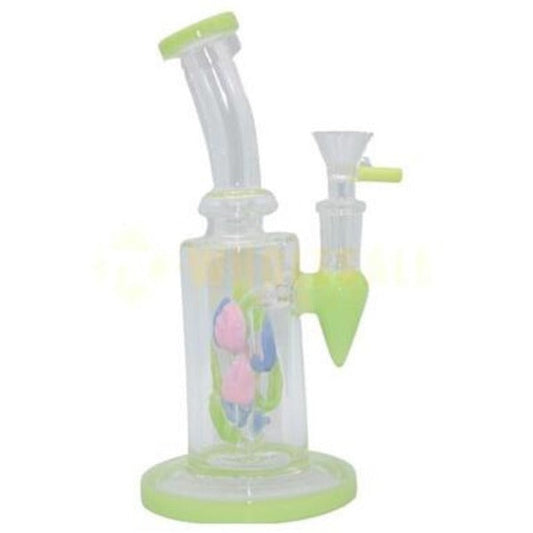 8.5" Leaf Glass Water Pipe Best Color Green