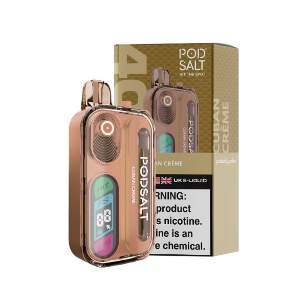 Pod Salt Hit 40K Puff Disposable-Cuban Creme-Single Disposable-5%-18mL