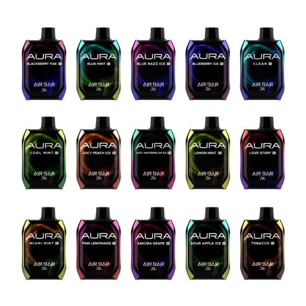 love story vape flavor AIR BAR AURA 25,000 PUFFS DISPOSABLE 27ML