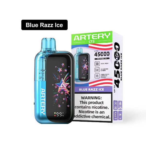Artery CT3 Clearo 45,000 Disposable Vape Blue Razz Ice