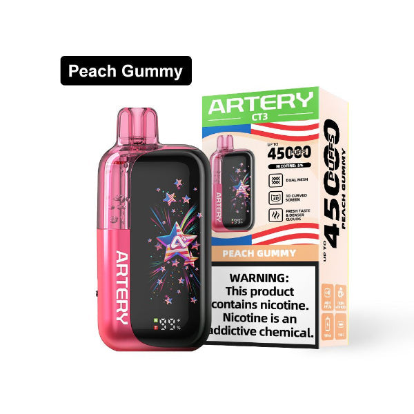 Artery CT3 Clearo 45,000 Disposable Vape Peach Gummy