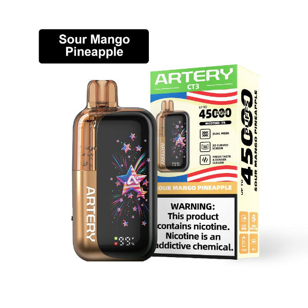 Artery CT3 Clearo 45,000 Disposable Vape Sour Mango Pineapple