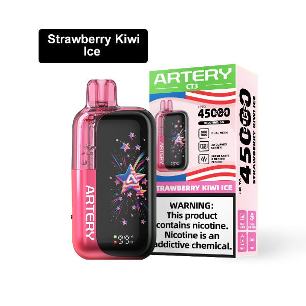 Artery CT3 Clearo 45,000 Disposable Vape Strawberry Kiwi Ice