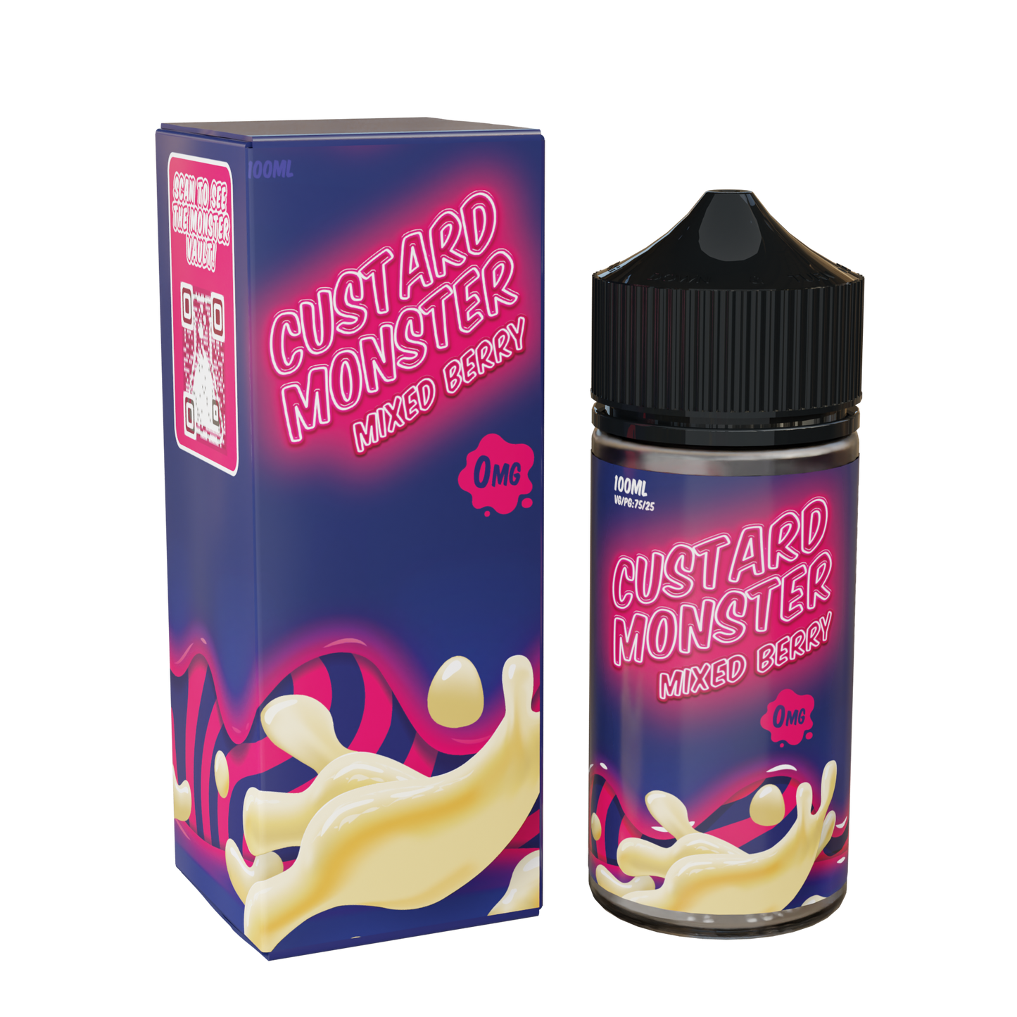 Best Deal Custard Monster 100mL Vape Juice - Mixed Berry