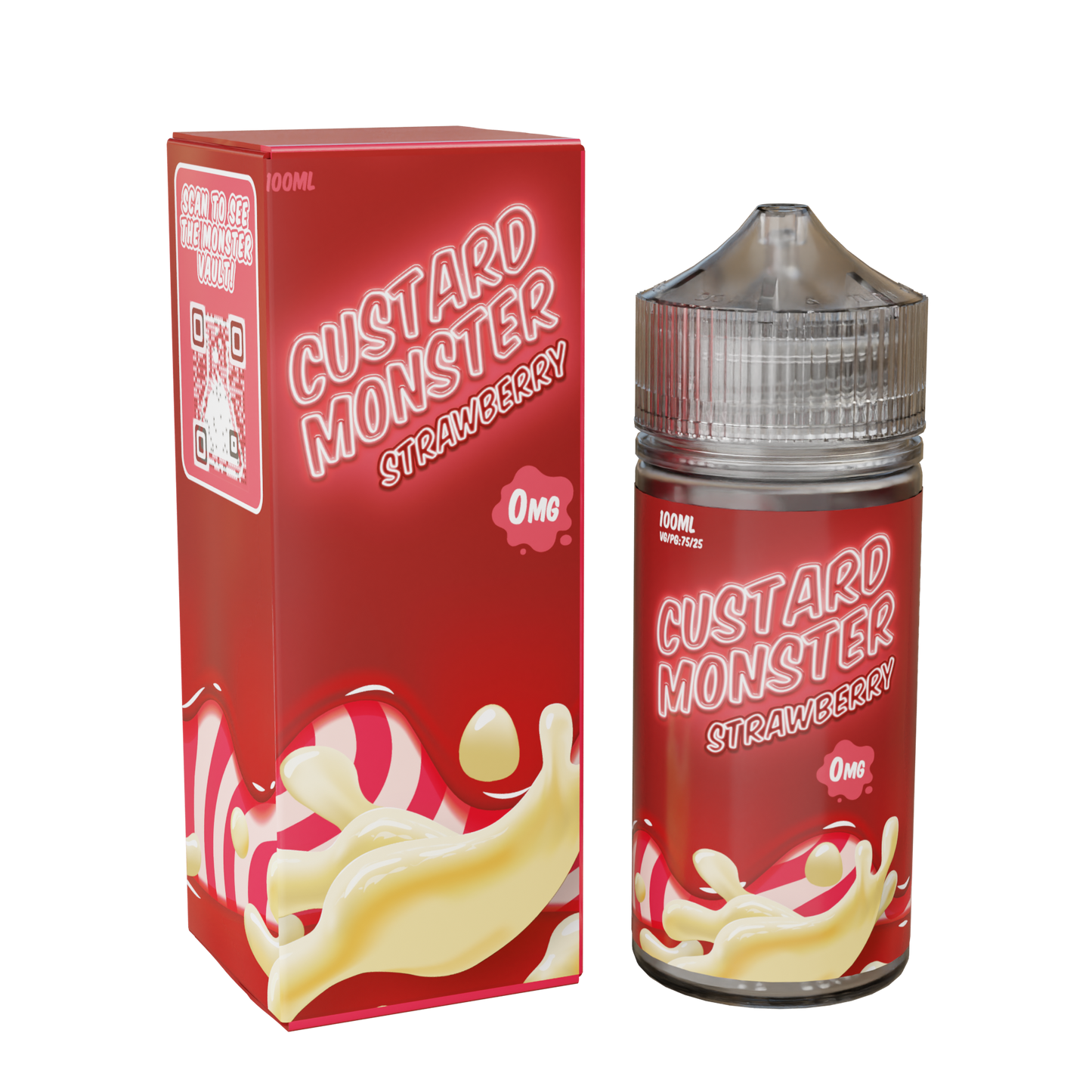 Best Deal Custard Monster 100mL Vape Juice - Strawberry