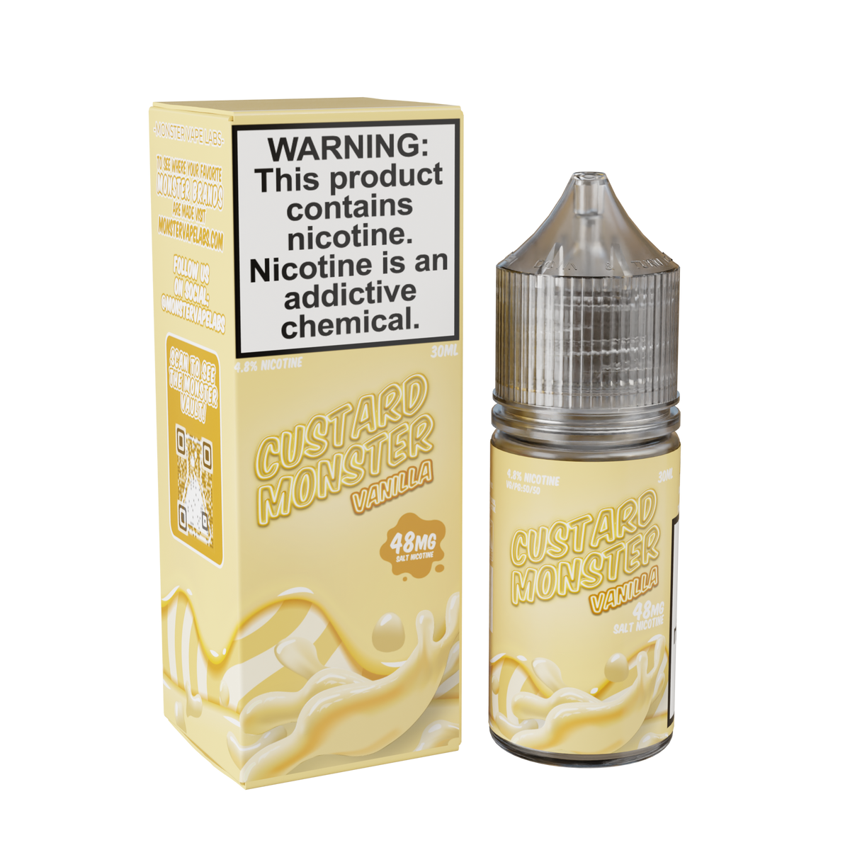 Best Deal Custard Monster Salt 30mL Vape Juice - Vanilla