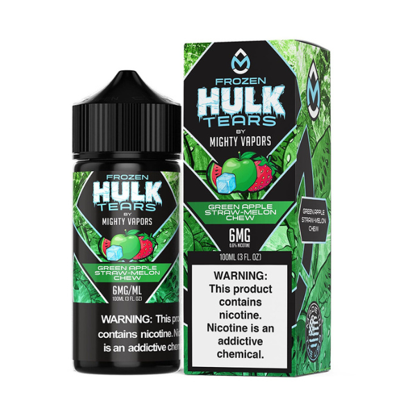 Best Deal Hulk Tears E-Liquid Vape Juice 100mL - Frozen Green Apple Straw-Melon Chew
