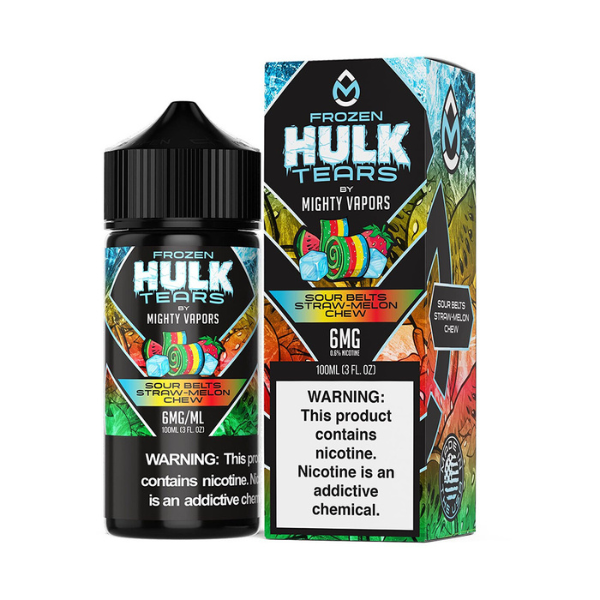 Best Deal Hulk Tears E-Liquid Vape Juice 100mL -  Frozen Sour Belts Straw-Melon Chew