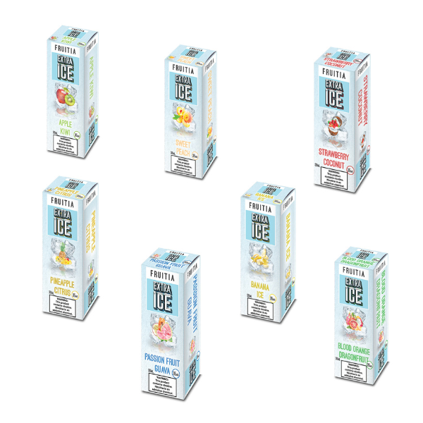 fruitia vape juice flavors Fruitia Extra Ice Salt Vape Juice 30mL
