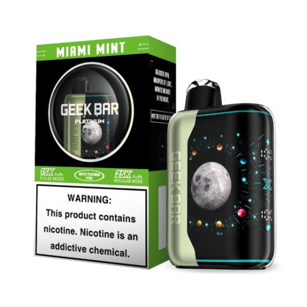 Best Deal GeekBar Pulse X Platinum Edition 25,000 Puffs Disposable 18mL - Miami Mint