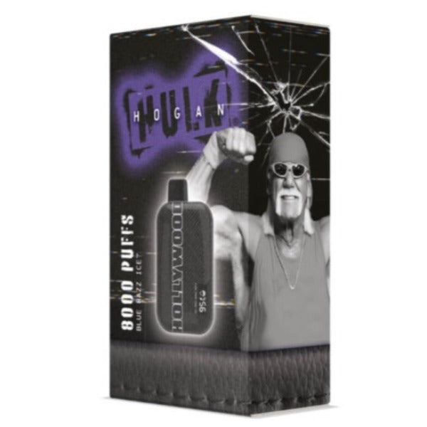 Best Deal Hulk Hogan Hollywood 8000 Puffs Disposable Vape  18mL Blue Razz Ice