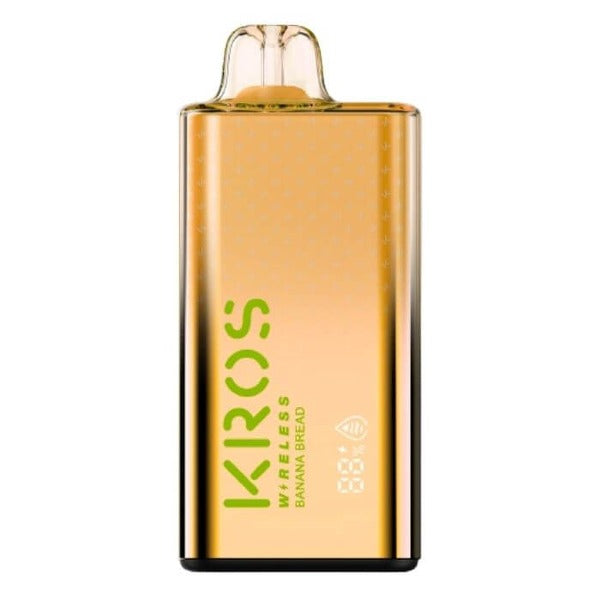 Best Deal KROS Wireless 9000 Puffs Disposable Vape 10 Pack 17mL Banana Bread