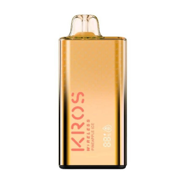 Best Deal KROS Wireless 9000 Puffs Disposable Vape 10 Pack 17mL Pineapple Ice
