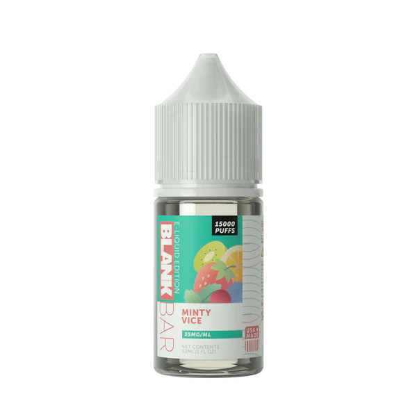 Best Deal Blank Bar 15000 Puff Vape Juice Salt Series 30mL - Minty Vice