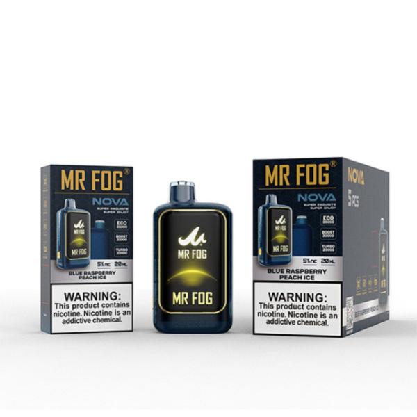 Best Deal Mr. Fog Nova 36,000 Puff Disposable-Single Disposable-5%-20mL - Blue Raspberry Peach Ice