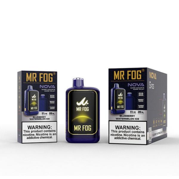 Best Deal Mr. Fog Nova 36,000 Puff Disposable-Single Disposable-5%-20mL - Blueberry Watermelon Ice