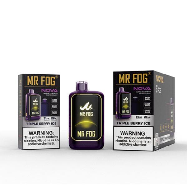 Best Deal Mr. Fog Nova 36,000 Puff Disposable-Single Disposable-5%-20mL - Triple Berry Ice