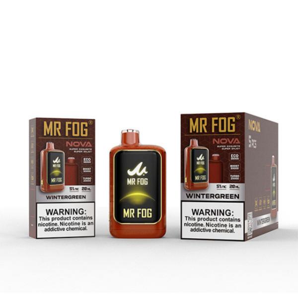 Best Deal Mr. Fog Nova 36,000 Puff Disposable-Single Disposable-5%-20mL - Wintergreen