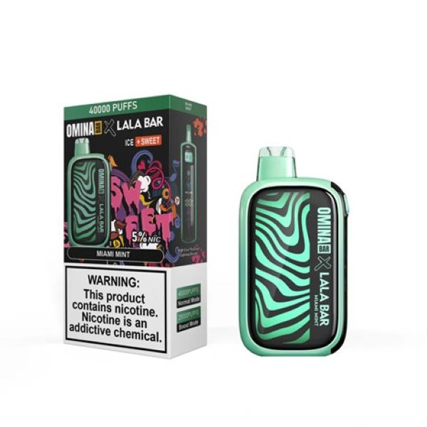 Best Deals - OMINA Bar x Lala Bar 40,000 Puffs Disposable - Miami Mint (Ice + Sweet)