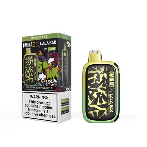 Best Deals - OMINA Bar x Lala Bar 40,000 Puffs Disposable - Sour Mango Pineapple (Ice + Sour)