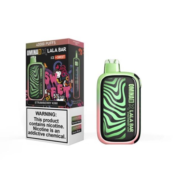 Best Deals - OMINA Bar x Lala Bar 40,000 Puffs Disposable - Strawberry Kiwi (Ice + Sweet)