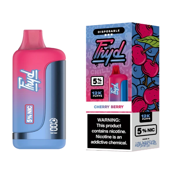 Best Deal FRYD 12000 Puffs Rechargeable Disposable Vape 17mL  Cherry Berry
