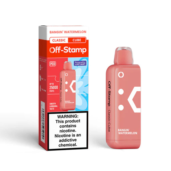 Best Deal Off-Stamp X-CUBE 25,000 Puffs Flavor Pods - Bangin' Watermelon