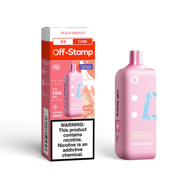 Best Deal Off-Stamp X-CUBE Ice Cube 25,000 Puffs Flavor Pods - Peach Medley