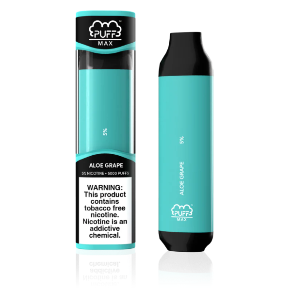 Best Deal Puff Max 5000 Puffs Disposable Vape 11mL - Aloe Grape