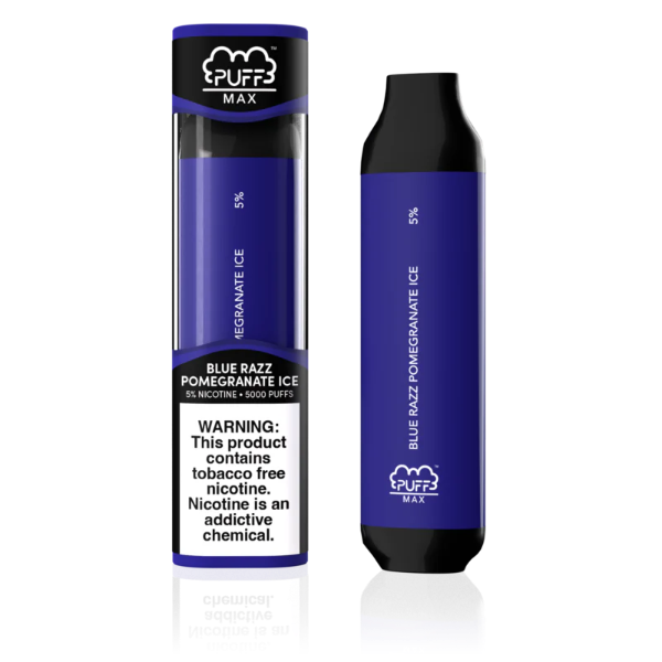 Best Deal Puff Max 5000 Puffs Disposable Vape 11mL - Blue Razz Pomegranate Ice