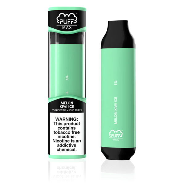 Best Deal Puff Max 5000 Puffs Disposable Vape 11mL - Melon Kiwi Ice