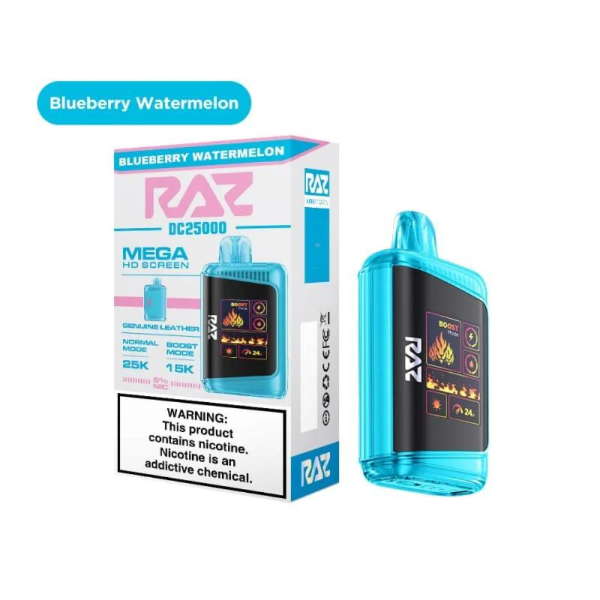 Best Deal RAZ DC25K 25,000 Puffs Rechargeable Vape 16mL - Bluberry Watermelon