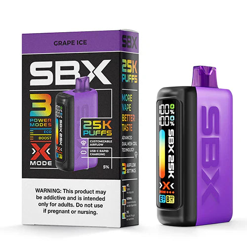SBX Puffs 25K Disposable Vape Device 5 Pack