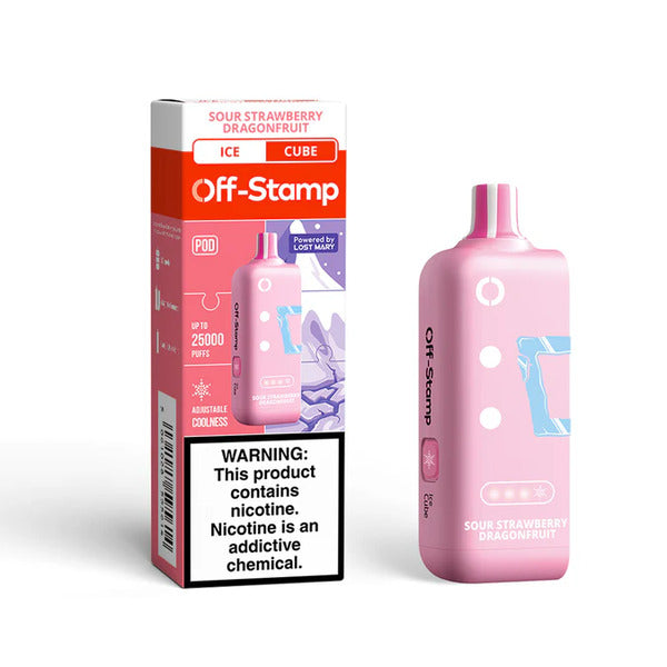 Best Deal Off-Stamp X-CUBE Ice Cube 25,000 Puffs Flavor Pods - Sour Strawberry Dragonfruit