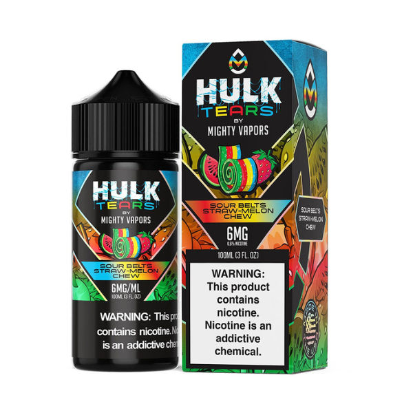 Best Deal Hulk Tears E-Liquid Vape Juice 100mL -  Sours Belts Straw-Melon Chew