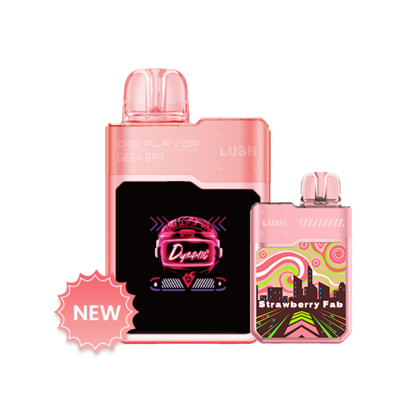 Best Deal Digiflavor x Geek Bar Lush 20000 Puffs Rechargeable Vape Disposable 18mL Strawberry Fab