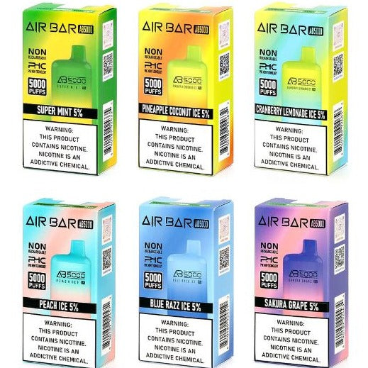 Air Bar AB5000 Disposable Vape 10 Pack 10mL - $64.79 eJuices.co Air Bar AB5000 Disposable Vape 10 Pack 10mL - $64.79 eJuices.co
