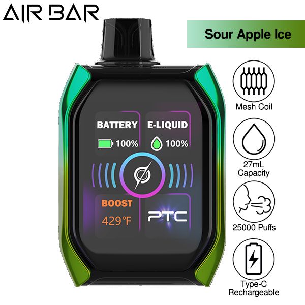 Best Deal Air Bar Aura Disposable (Pack of 5) - Sour Apple Ice