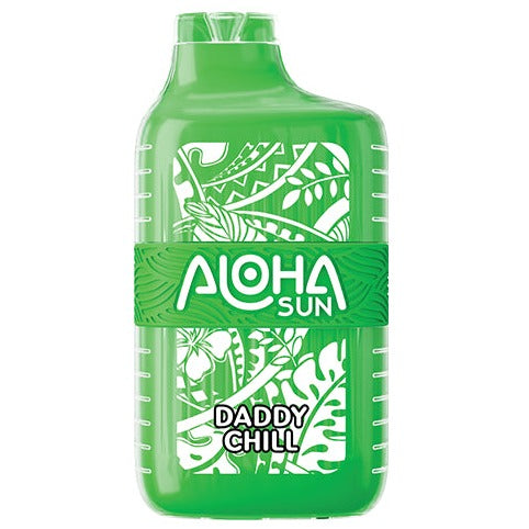 Aloha Sun 7000 Puffs Vape 10 Pack 15mL Best Flavor Daddy Chill