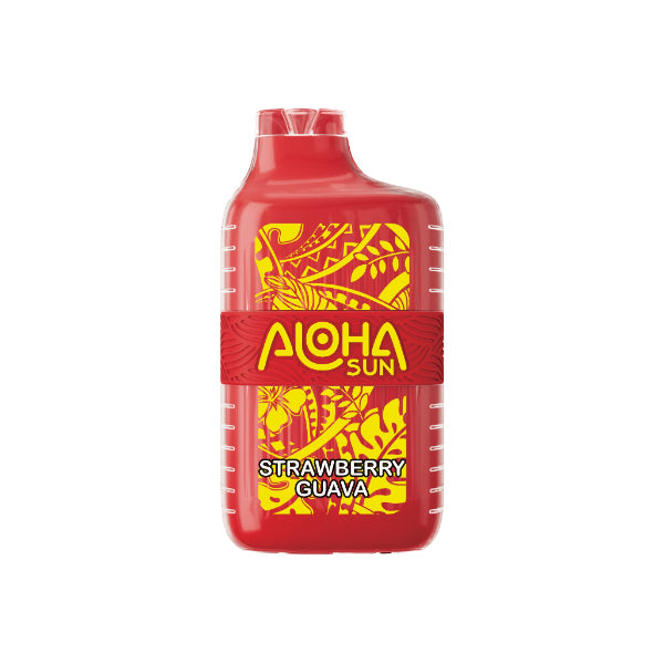 Best Deals Aloha Sun 7000 Puffs Vape Disposable 15mL Best Flavor Strawberry Guava