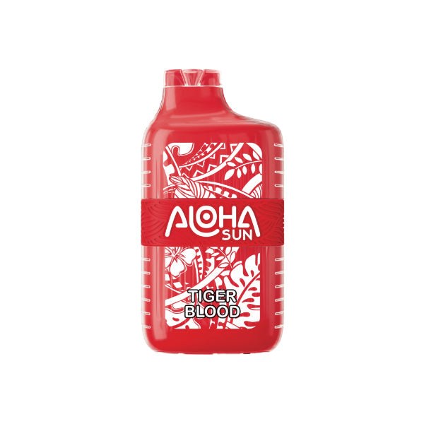 Best Deals Aloha Sun 7000 Puffs Vape Disposable 15mL Best Flavor Tiger Blood