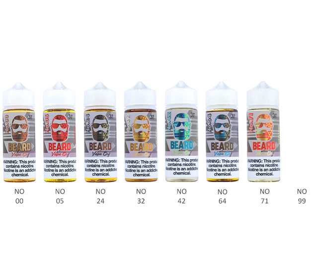 Beard Vape Co 120mL Vape Juice Best Flavors No. 00 No. 05 No. 24 No. 32 No. 42 No. 64 No. 71