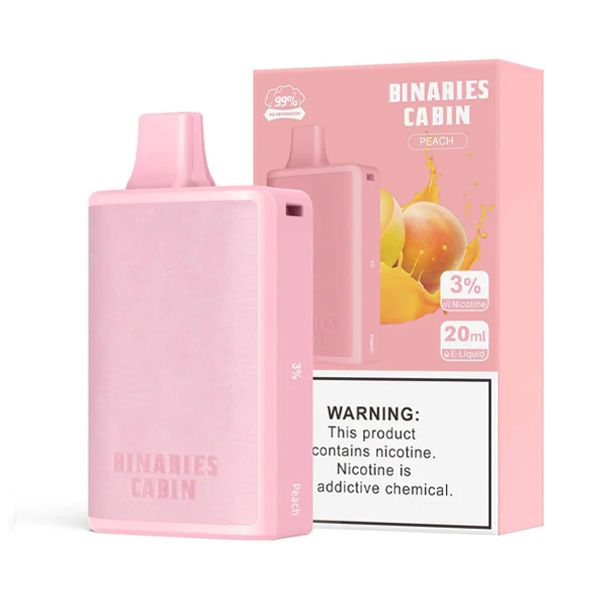 HorizonTech Binaries Cabin 10000 Puffs Disposable Vape 20mL Best Flavor Peach