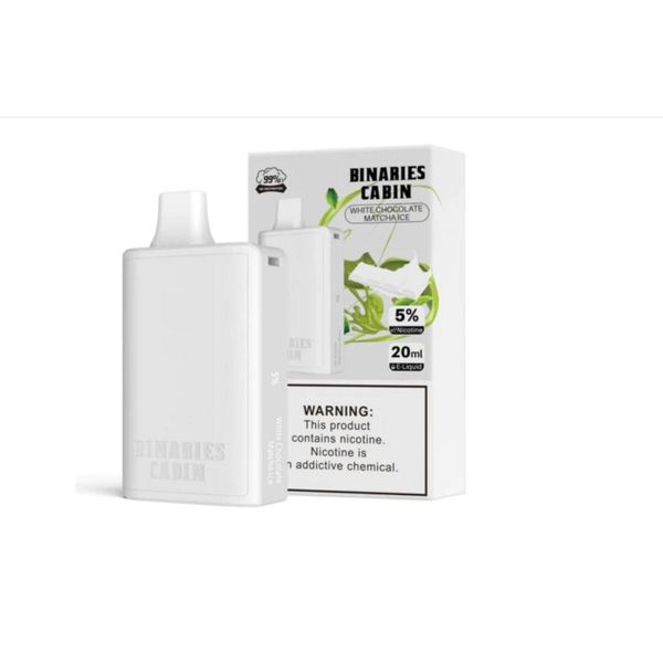 HorizonTech Binaries Cabin 10000 Puffs Disposable Vape 20mL Best Flavor White Chocolate Matcha Ice