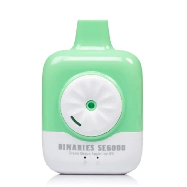 Best Deal HorizonTech Binaries Cabin SE6000 Rechargeable Vape 12mL Green Grape Appl Ice