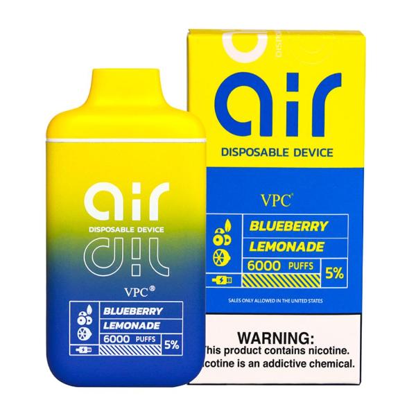 Blueberry Lemonade Vibez Air 6000 Puff Disposable 10-Pack Wholesale Price!