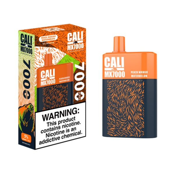 Cali Pods Cali MX7000 Disposable Vape Best Flavor Peach Mango Watermelon