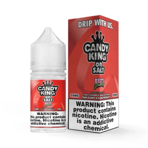 Best Deal Candy King Salt Vape Juice 30mL - Belts Strawberry